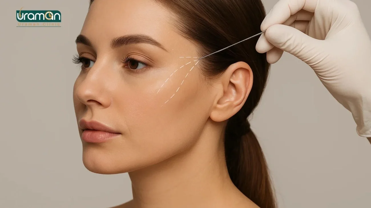 ماندگاری لیفت شقیقه با نخ